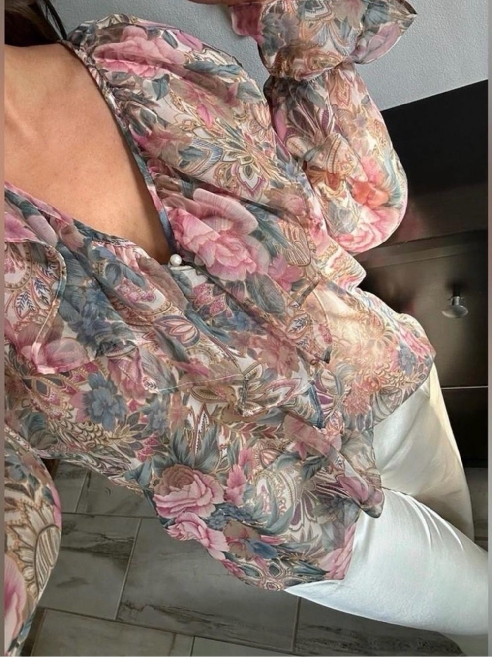 Vintage Victoria's Secret Gold Label Sheer Poet’s Blouse